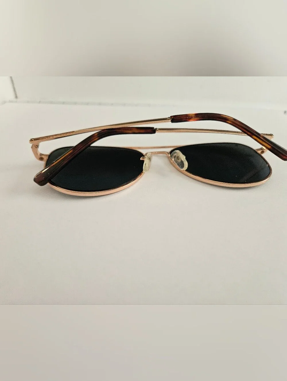 Michael Kors Women’s Rose Gold San Diego Aviator Sunglasses with Black Lenses
